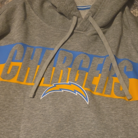 Nike Gray Hoodie with Blue and Yellow Accents - Picture 2 of 5